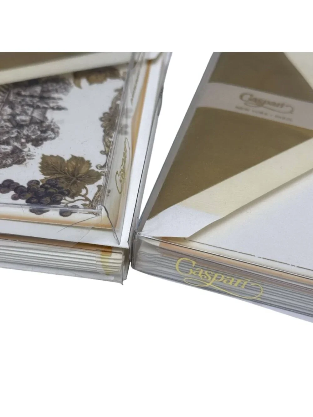 Caspari Invitations Wine Vineyard 16 Total Cards w/ Gold Foil Envelopes -2 Boxes
